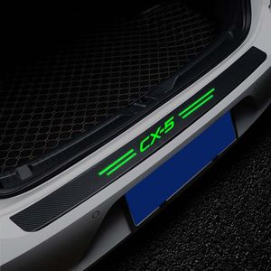 Autodeur rand bewakers dorpel beschermer lumineuze anti krasstickers voor mazda cx5 cx-5 logo achterste romp bumper drempel strips