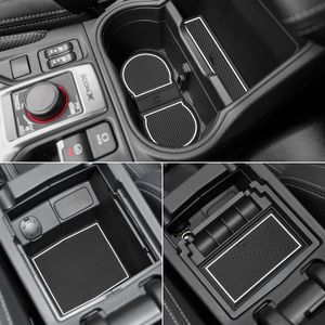 Tapis de rainure de porte de voiture pour Subaru Forester 2019 2020 2021 2022 2023 Boîte de rangement de console centrale tapis de rangement de porte automatique Tapis