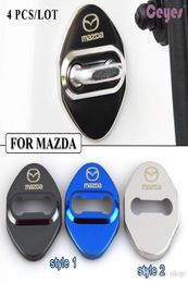 Auto deurslot cover logo emblemen badge voor Mazda 3 6 2 cx3 cx5 cx7 323 deurslot protector Auto styling accessoires9777422