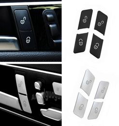 Boutons de déverrouillage de verrouillage de porte de voiture Sequins de décoration de décoration autocollants de garniture ajustement pour Mercedes Benz C e Classe W204 W212 Auto AccessoRes2156196