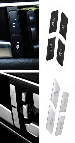 Botones de desbloqueo de la puerta del automóvil Conjuntos de decoración de lentejuelas de lentejuelas ajustado para Mercedes Benz C E Clase W204 W212 Auto Accessiores4107166