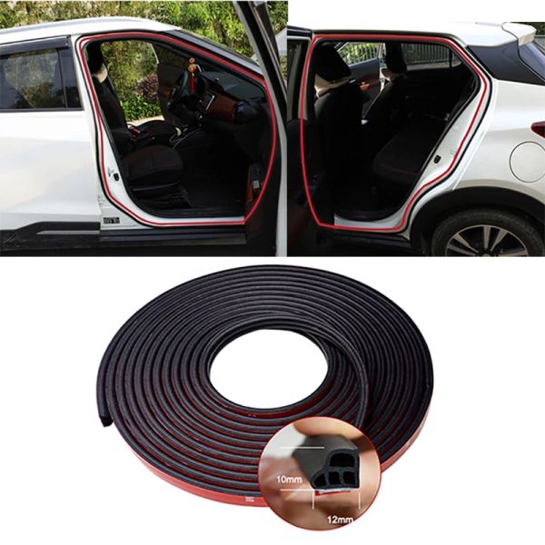 Puerta del automóvil Sello de goma Sell Strip Auto L-Type Sellado de doble capa Adhesivo Adhesivo WeatherStrip para aislamiento de ruido insonorizado del tronco de la puerta