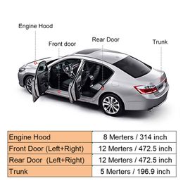 Autodeur rubberen afdichtingsstrook verbeterde weerstrip deur/kap/rompbeschermer stickers geluiddichte waterdichte automatische afdichtingsstrook