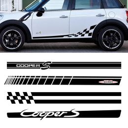 Car Door Side Sticker For Mini Cooper S JCW Clubman R55 R56 R60 F54 F55 F56 F60 Countryman Trim Decal Auto Tuning Accessories