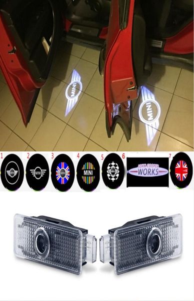 Projecteur de lumières de bienvenue pour porte de voiture, Logo pour Mini Cooper R55 R57 R58 R59 R60 Clubman Countryman S JCW F54 F55 F56 F576557755