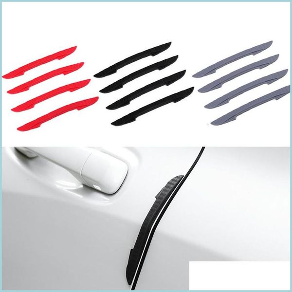 Portes de voiture 4pcs autocollants de voiture de porte de garde tampon protecteur tampon gratter la barre de crash bande de pare-chocs de garniture d'angle de garniture