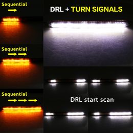 CAR DRL Daytime Running Light Impermeable Autometro secuencial Sectual Strip Turn Señal Luz Flojo Flujo de flujo 2 PCS 2 PCS