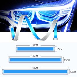 Auto DRL LED Daytime Running Lights Strip Flexibele Flowing Lamp Auto Koplampen Waterdichte Styling Externe Draai Signaal Licht 2 Stks 30cm 45cm 60cm Zacht