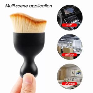 Car dust brush wine glass foundation brush arc brushs tool dashboard air outlet gap Cleaning brushes makeup Tools