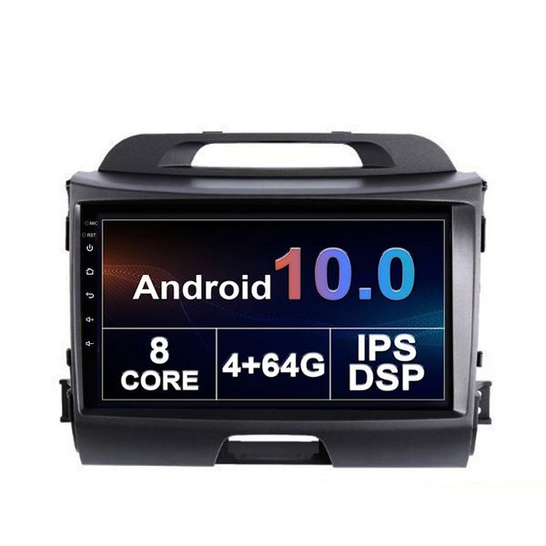 Lecteur audio vidéo dvd de voiture pour KIA SPORTAGE R 2010 2011 2012 2013-2016 Navigation GPS Android 10.0 Radio écran tactile HD unité principale