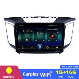 CAR DVD Double Din Stereo Player voor Hyundai IX25 Creta 2014-2015 Auto Head Unit 10.1 inch Android 9 Multimedia met GPS