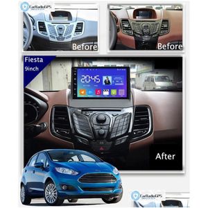Voiture DVD DVD Player Android 10 voiture avec GPS pour Ford Fiesta 2009 - Radio Navigation Video Headunit Wifi OBD Drop Liviling Automobiles MO DHFLT