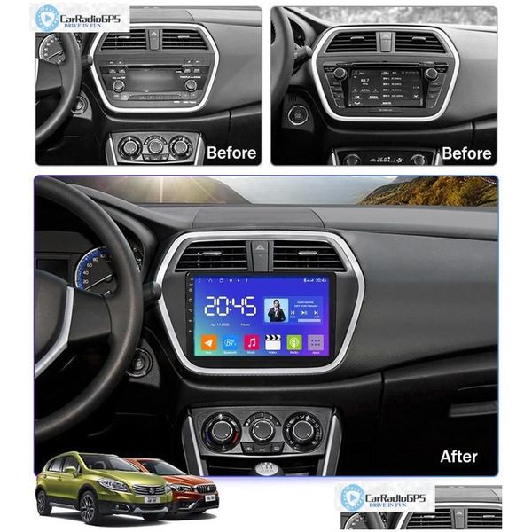 Car DVD DVD Player Car Touch SN Système de navigation Médias pour Suzuki S-Cross 2014- Prise en charge de haute qualité TPMS OBD RETROCY CAME DIGITAL DHMGX