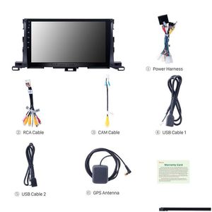 Voiture DVD DVD Player GPS Navigation Radio Car Mtimedia Support Mirror Link Android 10.0 RAM 2GB ROM 32 Go pour - Highlander Drop Livrot Dhrul