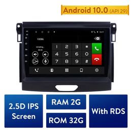 Auto DVD GPS-navigatie Radio Multimedia-speler voor Ford Ranger-2015 Ondersteuning CarPlay TPMS DVR 9 Inch Android 10 2,5D IPS