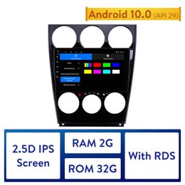 Reproductor de unidad estéreo de Radio de navegación GPS con dvd para coche para Mazda 6 antiguo 2004-2015 compatible con DAB + OBD2 2GB RAM Android 10,0