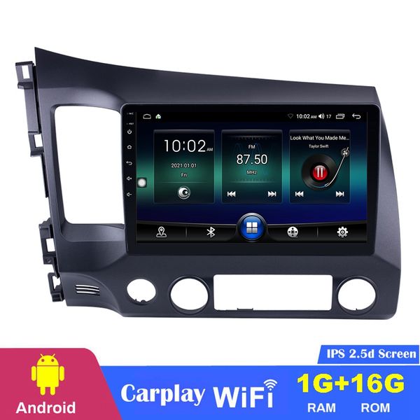 Reproductor de Radio GPS y DVD para coche para Honda Civic 2006-2011 10 pulgadas mp4 estéreo Android en tablero Multimedia