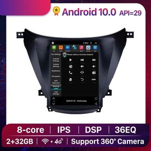 Lecteur dvd de voiture GPS Radio Navigation pour Hyundai Elantra 2012 I35 Avante MD 2011 2012 2013 DSP 4G Android 10.0 API 29 2 + 32G