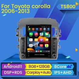 CAR DVD Multimedia 2 Din Android Player Auto Radio voor Toyota Corolla E140 E150 2006-2013 Tesla Style CarPlay GPS 2Din Autoradio BT