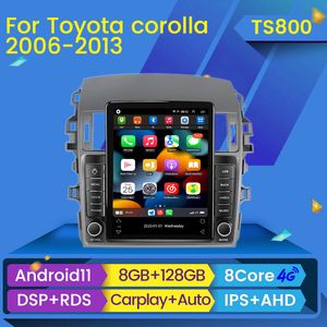 Voiture Dvd multimédia 2 Din Android lecteur Auto Radio pour Toyota Corolla E140 E150 2006-2013 Tesla Style Carplay GPS 2din Autoradio BT