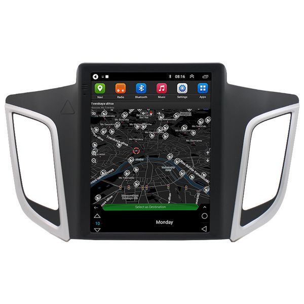 Lecteur DVD multimédia vidéo Android Tesla, écran Vertical, GPS, pour véhicule Hyundai IX25 2014 – 2015, Radio