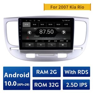 Auto DVD Multimedia Player 9 Inch GPS-radio voor 2007-Kia Rio Auto Stereo 2 DIN Android 10.0 2 GB RAM 32GB ROM 2.5D IPS RDS