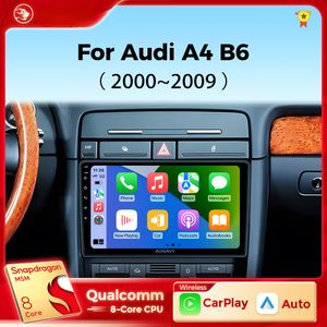 Car DVD Car DVD Player Multimedia pour Audi A4 B6 2000-2009 Carplay Android Auto Car Radio Stéréo 4G WiFi