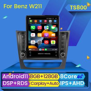 CAR DVD Multimedia Player RDS GPS NO 2DIN Android Auto Radio Autoradio voor Mercedes Benz E-Klasse W211 W219 E200 E220 E300 CarPlay