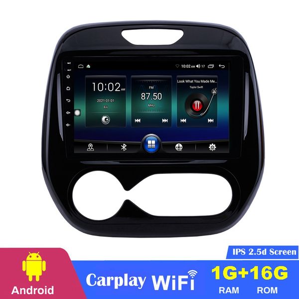 Car DVD Multimedia System Player pour 2011-2016 Renault Captur Clio Samsung QM3 Manuel A / C Auto Stéréo Android 9 pouces