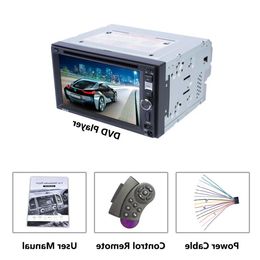 Freeshipping Lecteur DVD de voiture Écran 62 "Support autoradio Bluetooth FM USB 20 télécommande au volant appels mains libres Auto Mjxl