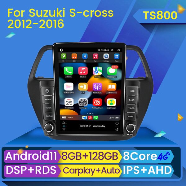 Lecteur dvd de voiture dvd Radio multimédia pour Suzuki SX4 2 s-cross 2012 - 2016 Android 11 stéréo vidéo Navigation GPS BT NO 2 din dvd