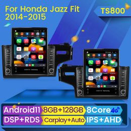 Lecteur dvd de voiture pour Honda Fit Jazz 2014-2020 Tesla Style Radio GPS Android multimédia Navigation Auto stéréos Carplay 2 Din