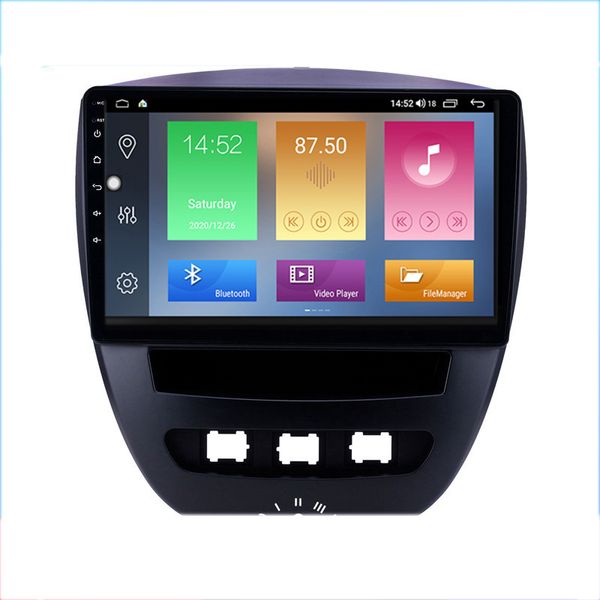 Lecteur Dvd de voiture pour Toyota Aygo 2005-2014 WIFI intégré 3G 10 pouces écran tactile tableau de bord prise en charge caméra de recul Carplay Obd Tpms