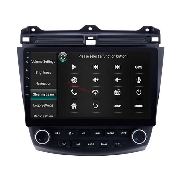 Autoradio dvd de voiture 10.1 pouces unité principale de lecteur Android pour Honda Accord 7 2003-2007 avec stéréo GPS Wifi