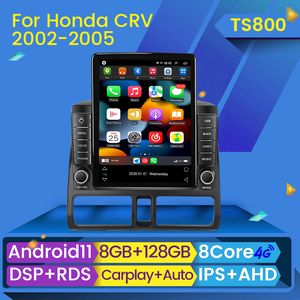 Coche dvd Radio 2 Din Android Auto reproductor de vídeo Multimedia para Honda CR-V CRV 2 2001-2006 estilo Tesla Carplay GPS 2 Din BT