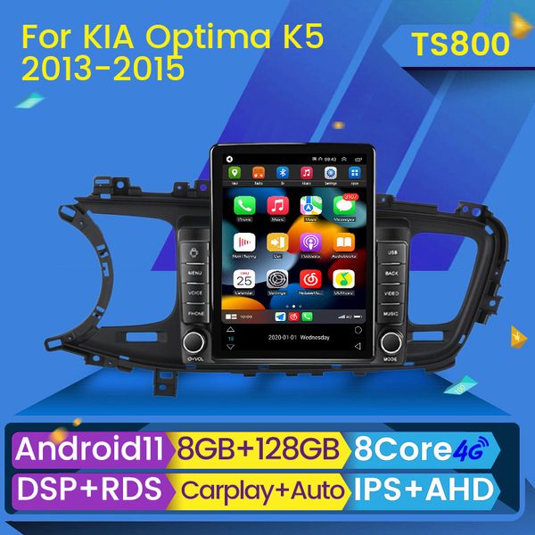 Voiture Dvd Radio Android Auto Lecteur pour KIA Optima K5 2013-2015 GPS Navigation Multimédia Stéréo Carplay BT No 2 Din 2din DVD