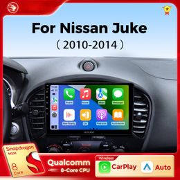 CAR DVD Radio Android Auto Radio CarPlay para Nissan Juke 2010-2014 Radio de automóviles Multimedia Player Wifi 4G DSP 2 DIN