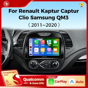 Radio DVD de voiture pour Renault Kaptur Captur Clio Samsung QM3 2013 2014 2015 2016 Wireless CarPlay Multimedia Android Auto 4G 2DIN