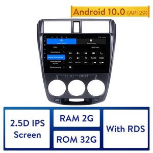 Lecteur multimédia GPS Radio dvd de voiture pour 2011-2016 Honda CITY 10.1 pouces 2Din Android Quad-Core