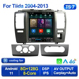 CAR DVD Radio Multimedia-speler Android 11 voor Nissan Tiida C11 2004-2013 Tesla Style CarPlay GPS Navigation Head Unit Stereo 2Din