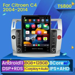 CAR DVD Radio Multimedia Player voor Citroen C4 C-Triompphe Quatre 2004-2014 CarPlay 2Din DVD Hoofd Eenheid Stereo Luidspreker Audio Android 11