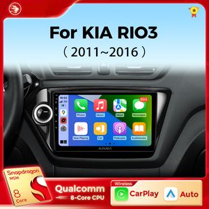 Car DVD Radio Multimedia Player pour Kia Rio 3 2010-2016 Rio3 Carplay Android Auto Radio 4G Navigation GPS RDS DSP 48EQ 2 DIN
