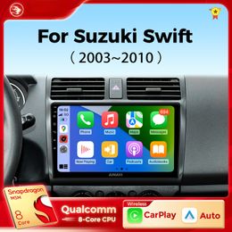 Car DVD Radio Multimedia Player pour Suzuki Swift 2003-2010 Carplay Android Auto Radio 4G Navigation GPS RDS DSP 48EQ 2 DIN