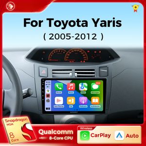 Auto dvd radio multimedia-speler voor Toyota Yaris 2005-2012 Wireless Android 12 Auto CarPlay Qualcomm 4G DSP 48EQ 2 DIN