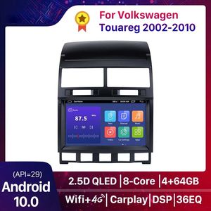Lecteur multimédia Radio dvd de voiture pour VW Volkswagen Touareg 2002-2010 Navigation GPS non 2din Carplay 4G + 64G Android 10.0 QLED