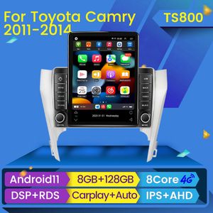 Voiture dvd Radio multimédia lecteur stéréo pour Toyota Camry 7 XV 50 55 2011 - 2014 Tesla Style vidéo Navigation GPS 2din 2 din