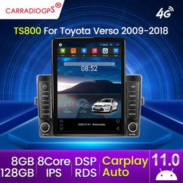 CAR DVD Radio Multimedia Video Player 128G DSP CarPlay Android 11 voor Toyota Verso 2009-2018 4G GPS Navigation Autoradio Stereo