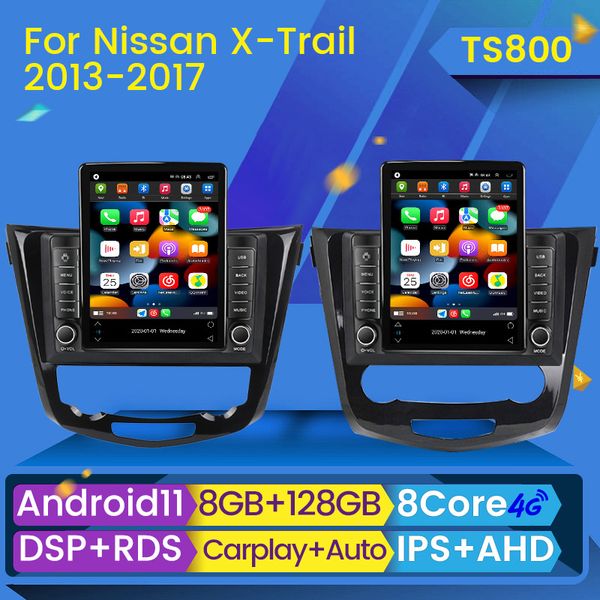 Reproductor de vídeo Multimedia Radio dvd para coche Android 11 para Nissan x-trail xtrail x-trail 3 T32 2013-2017 Qashqai 2 J11 GPS BT