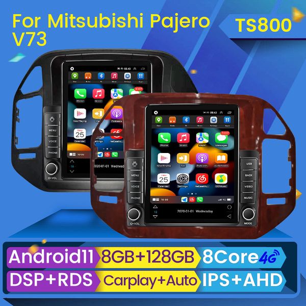 Voiture dvd Radio multimédia lecteur vidéo Android pour Mitsubishi Pajero V73 V77 V68 V75 1997-2011 Tesla Type Navigation GPS BT