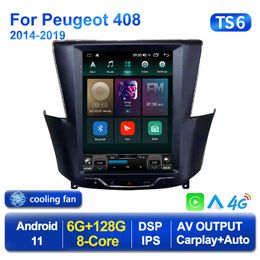 CAR DVD Radio Multimedia Video Player voor Peugeot 408 2014-2018 Tesla Style Navigation GPS BT Android 11